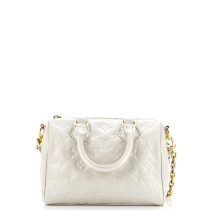 Louis Vuitton Speedy Bandouliere Bag Limited Edition Fall In Love Monogram Embossed Lambskin 22