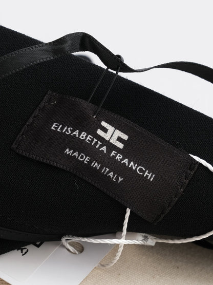 Excellent Elisabetta Franchi Black Ruched Pencil Skirt XS