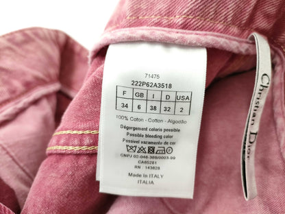 Dior Pink Denim Shorts Size 34