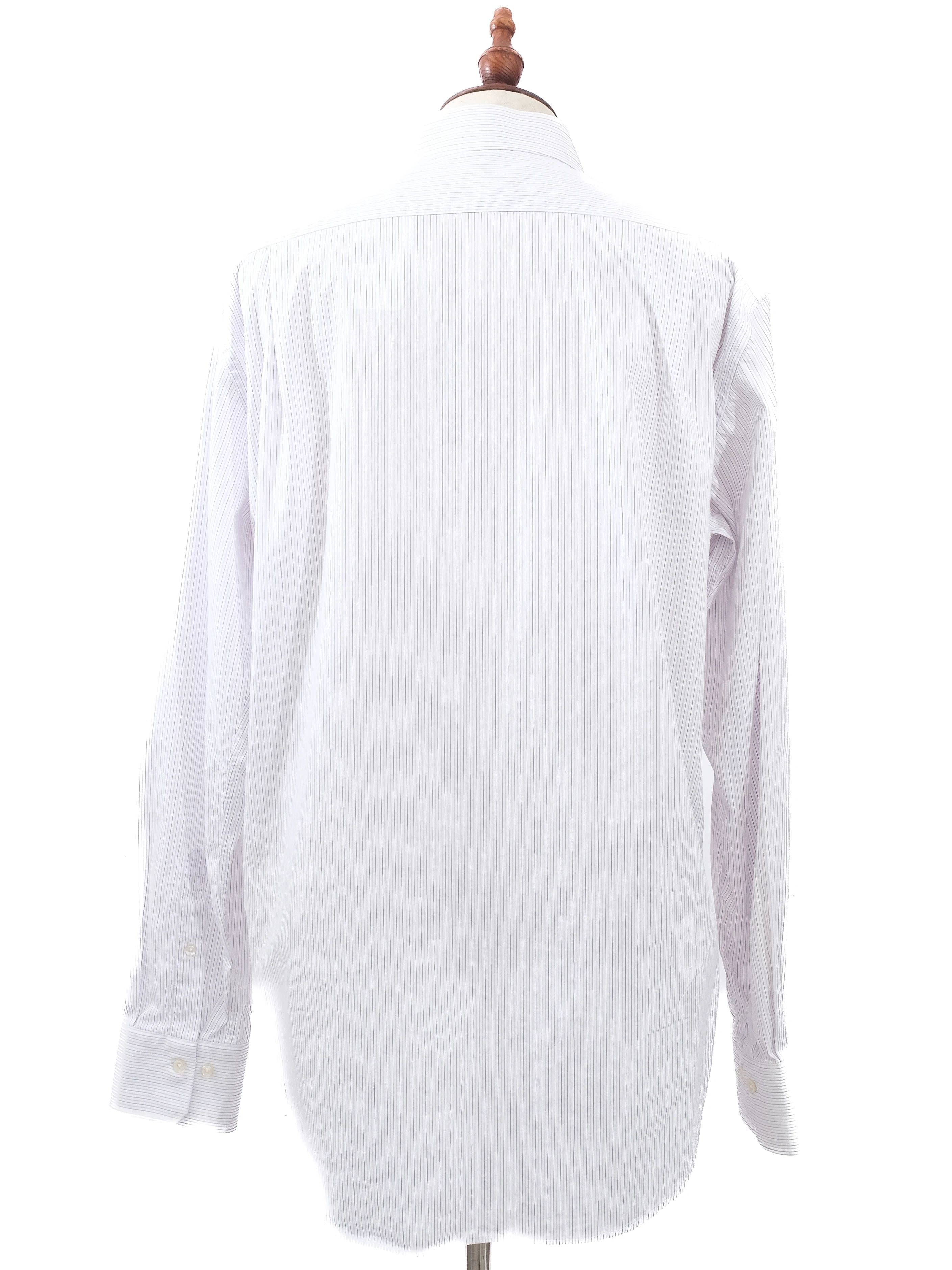 Excellent Pal Zileri Striped Dress Shirt XL Cotton Natural