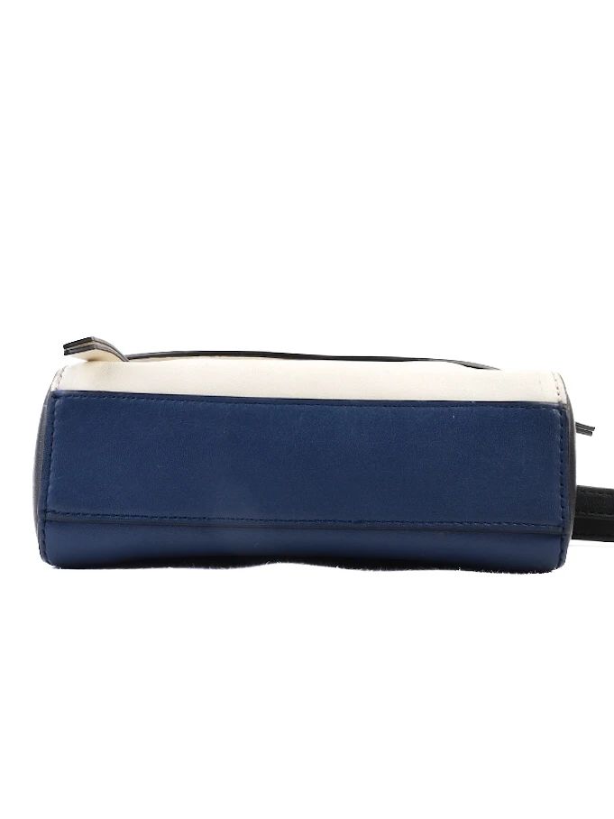 Excellent DKNY Crossbody Bag Navy Blue White Black Genuine Leather