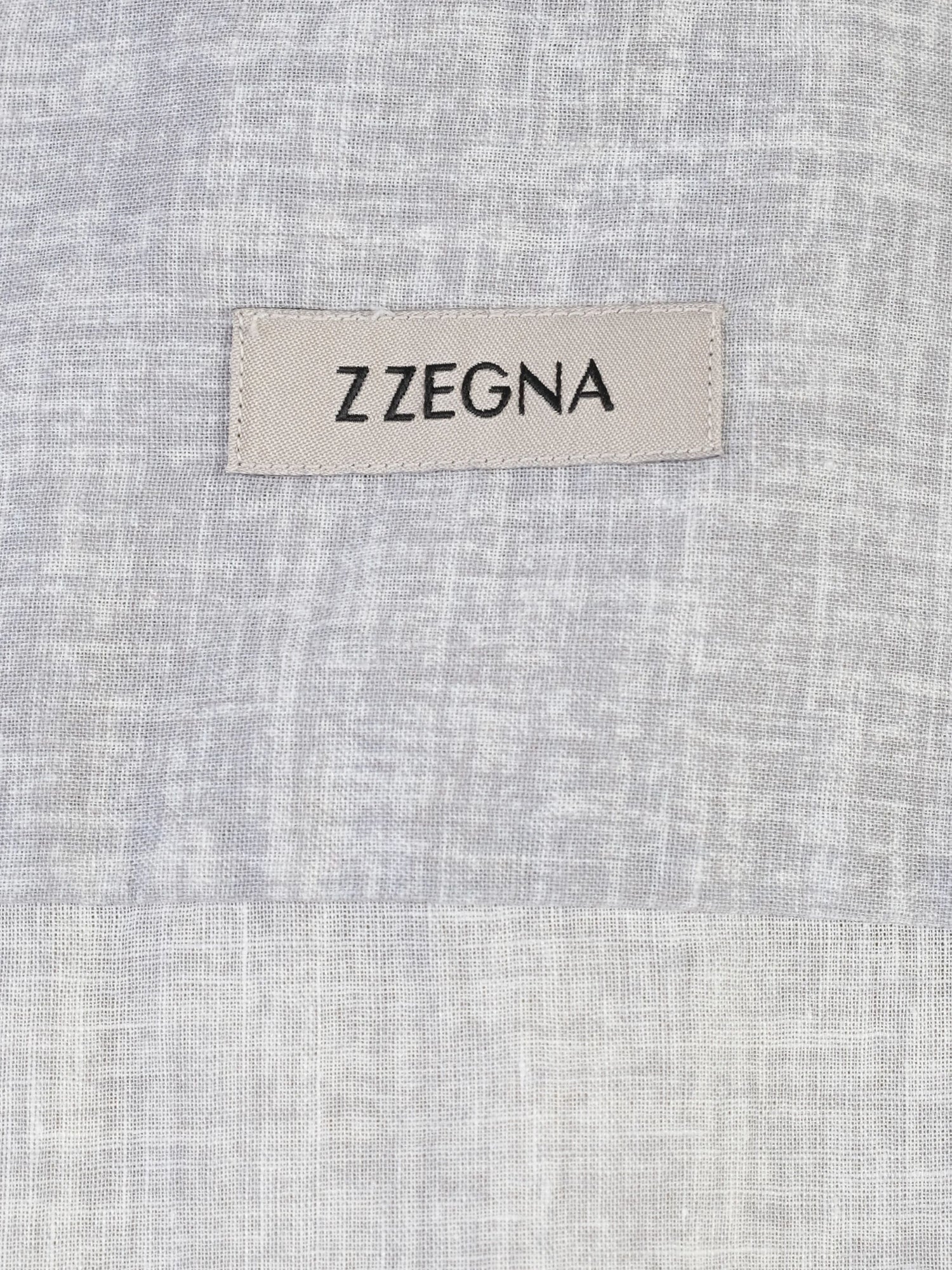 Ermenegildo Zegna Gray Long-Sleeve Button-Up Shirt Excellent Condition