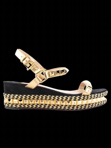 Excellent Christian Louboutin Yellow Platform Sandals Size 37