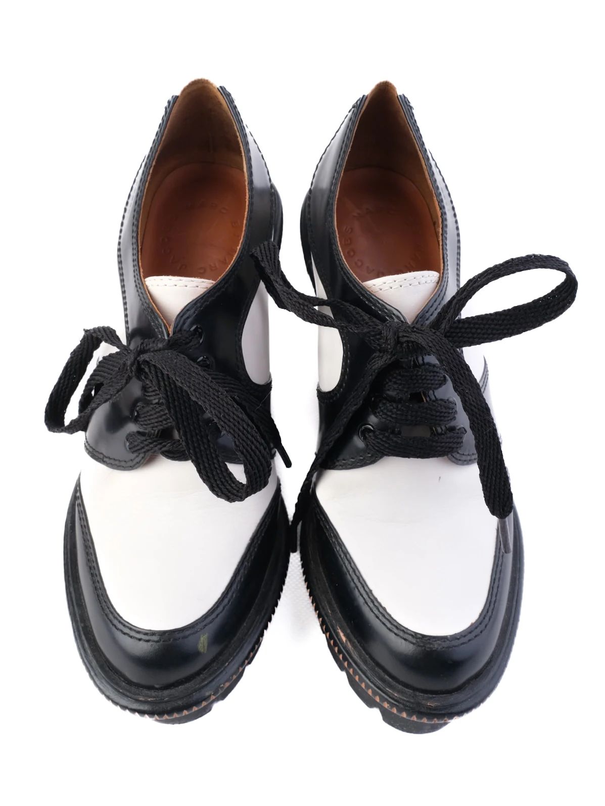 Excellent Marc Jacobs Platform Heels Leather Lace-Up Size 36.5