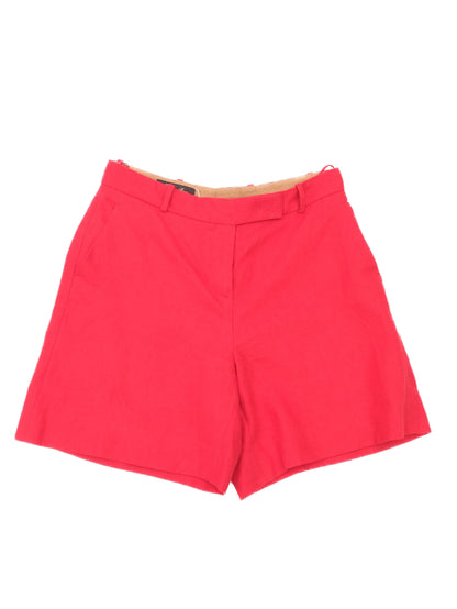 Excellent Loro Piana Red Linen WomenÕs Shorts Size 40 Made in Italy