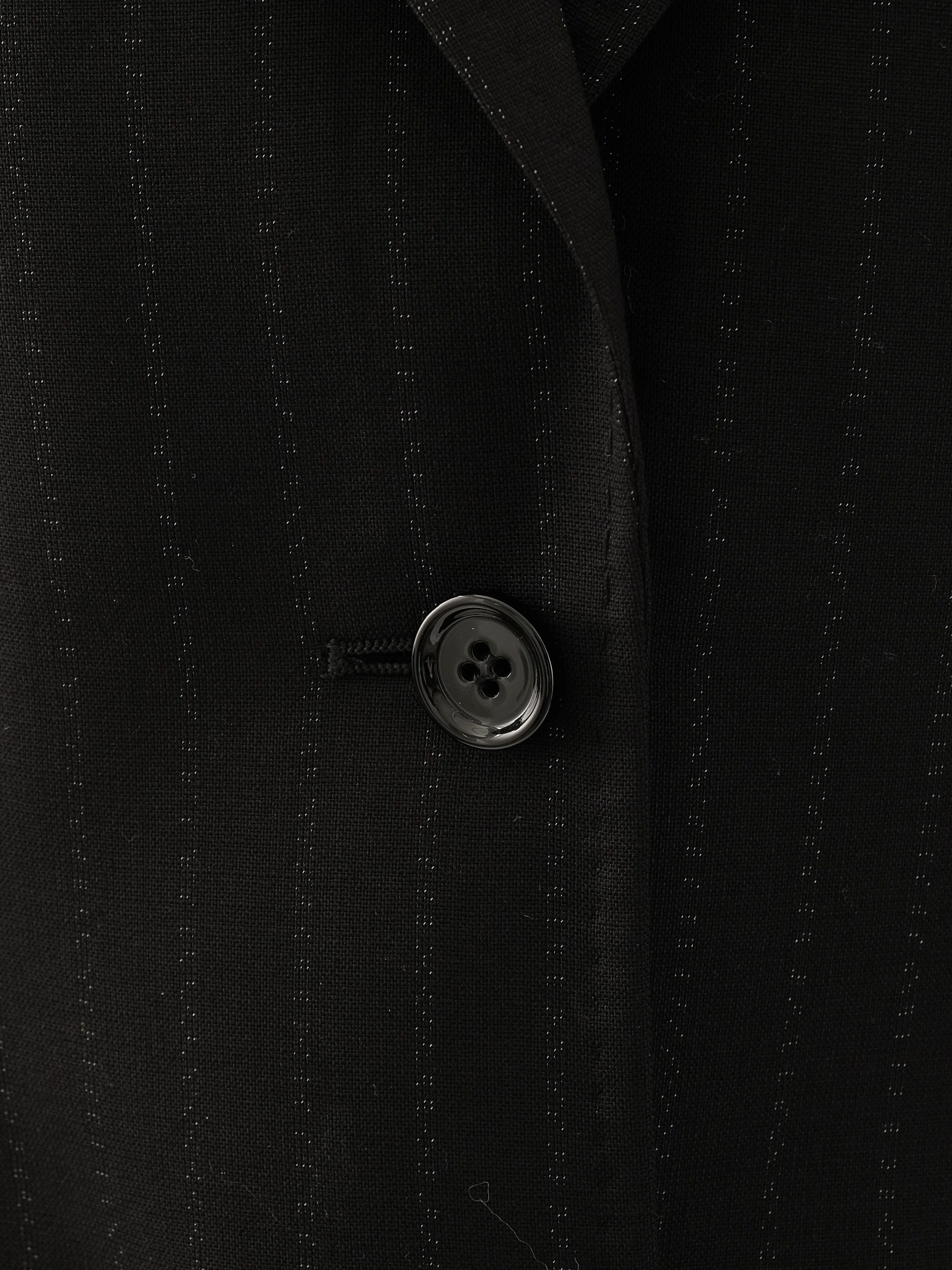 Excellent Dolce Gabbana Black Pinstripe Suit Size L Women Viscose