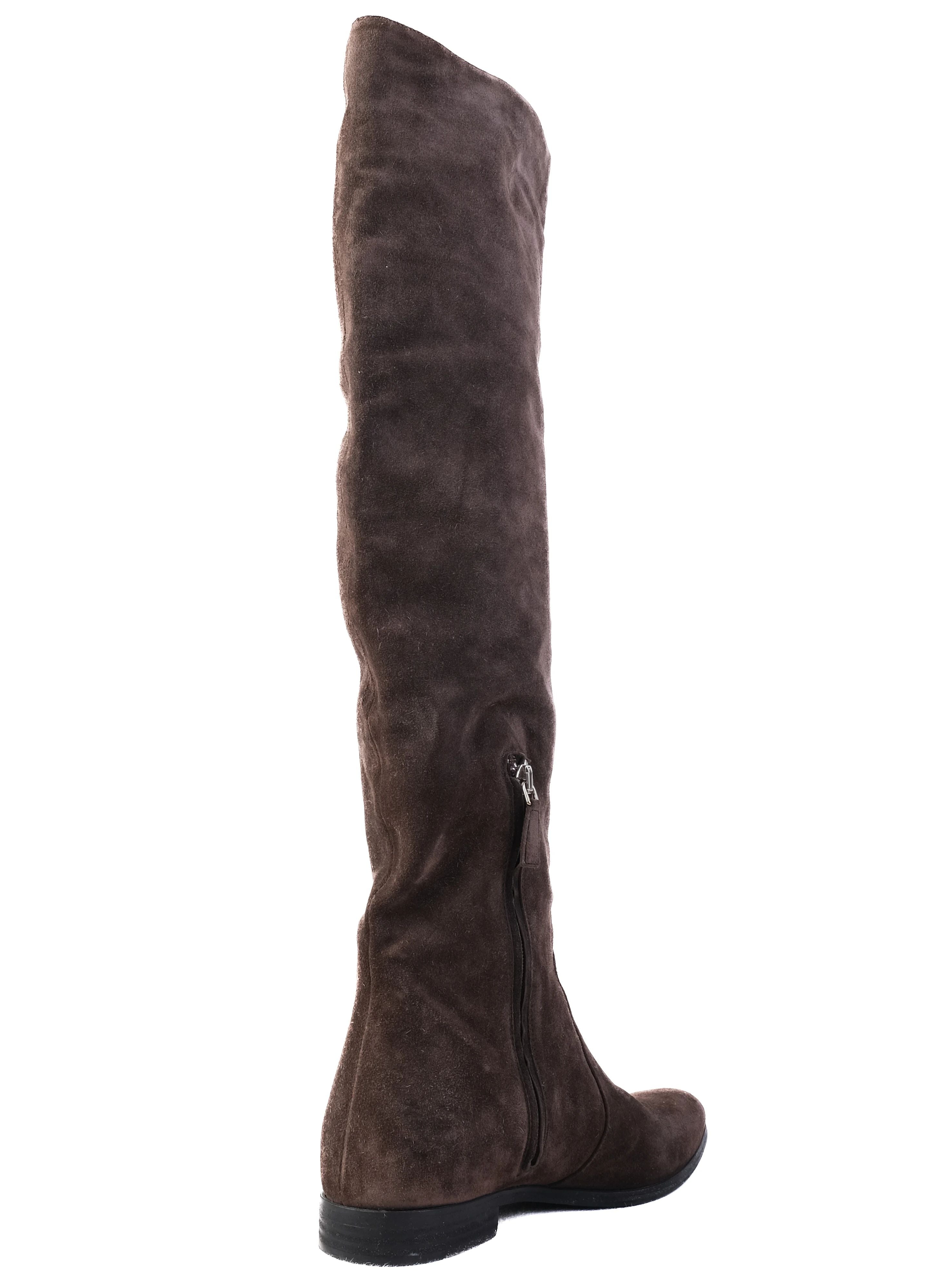 Excellent Prada Gray Leather Knee-High Boots Size 36
