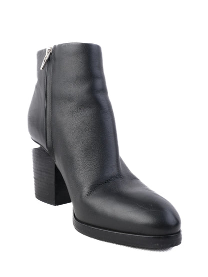 Excellent Alexander Wang Black Leather Ankle Boots Size 37.5