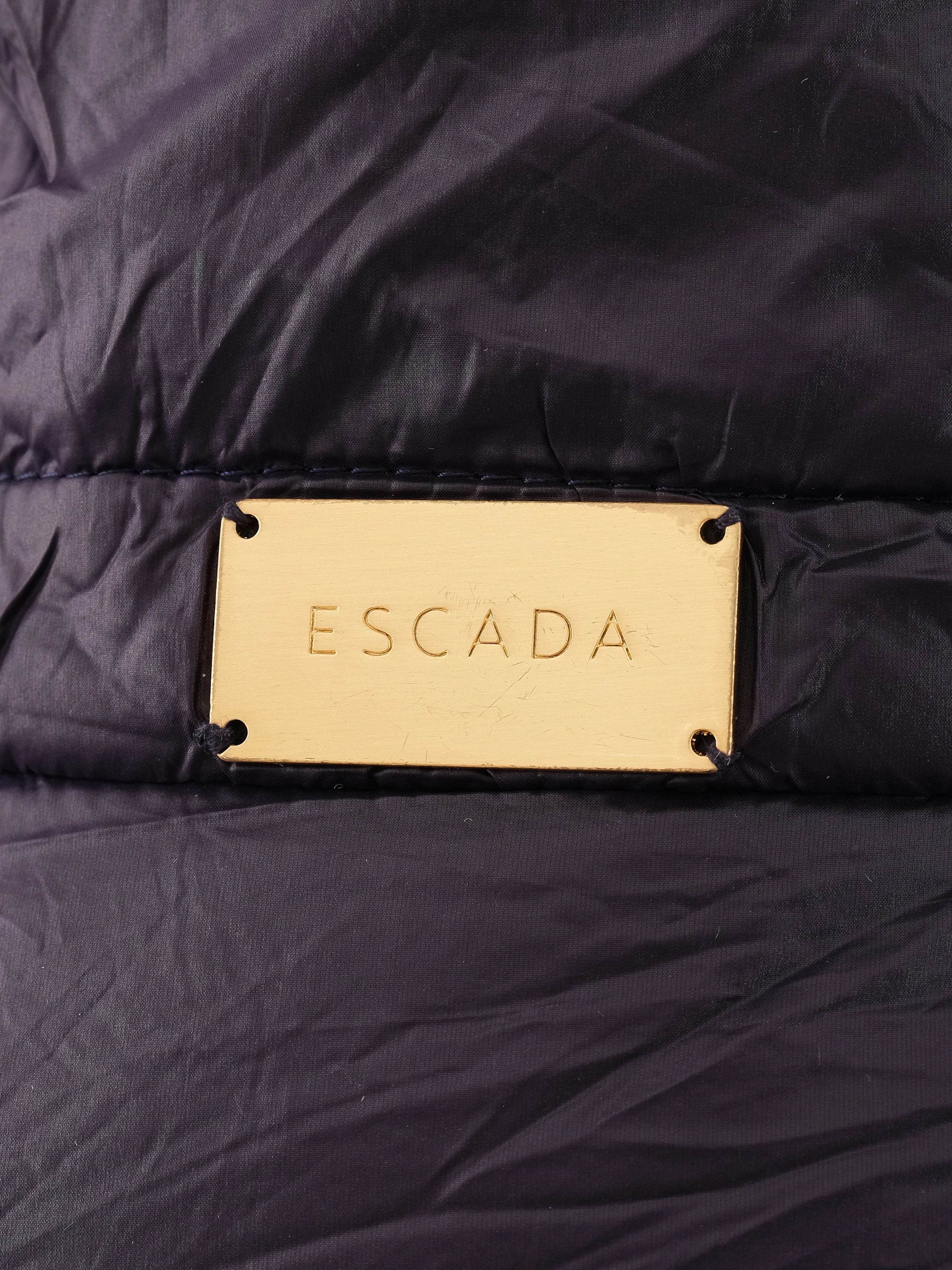 Excellent Escada Blue Nylon Winter Coat Size M