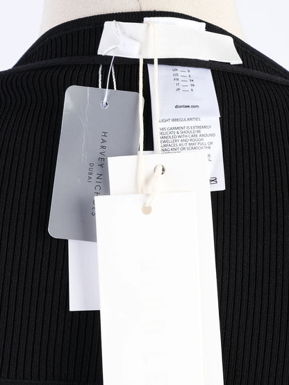 NEW Dion Lee Black Corset-Style Top Size XS Viscose Structured Design