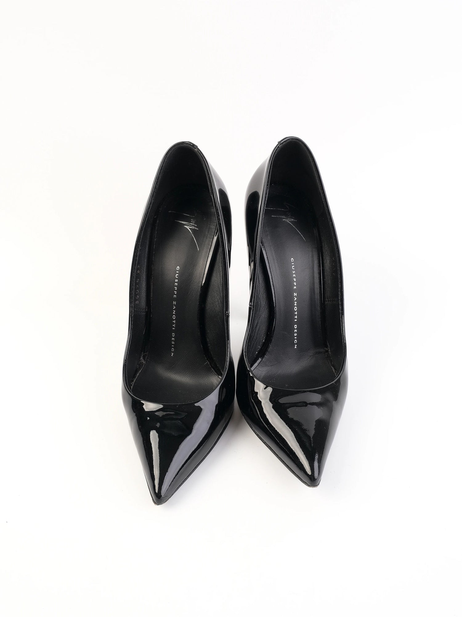 Excellent Giuseppe Zanotti Black Leather High-Heeled Shoes Size 39