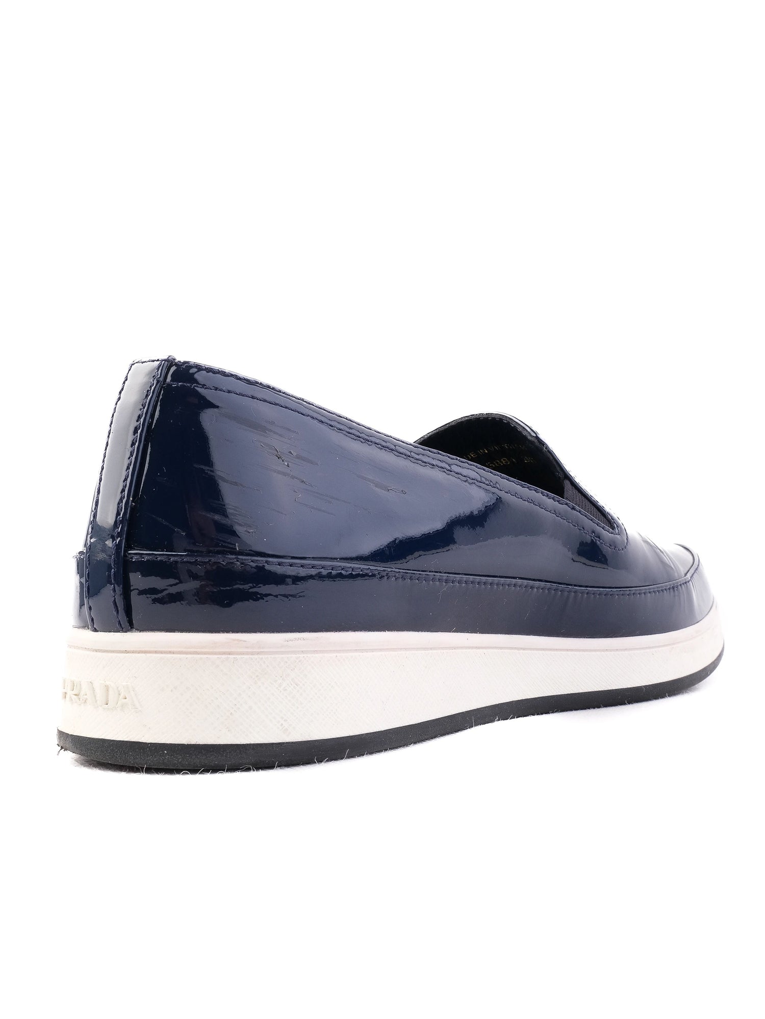 Excellent Prada Slip-On Shoes Blue Lacquer WomenÕs Size Not Specified