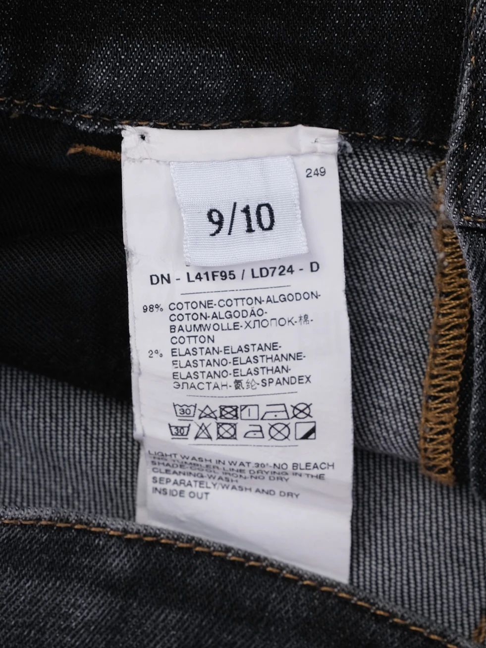 Excellent Dolce Gabbana Black Cotton Jeans Size 10 for Kids