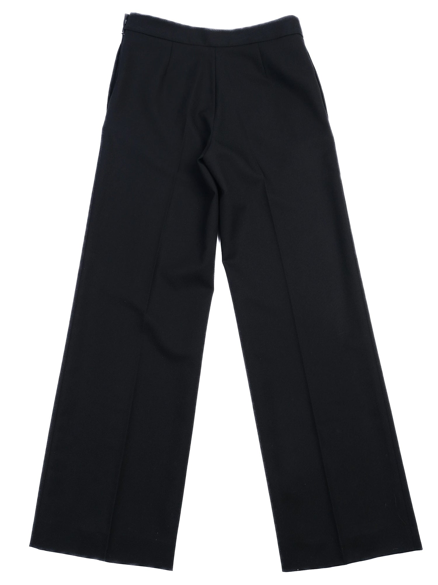 Excellent Victoria Beckham Black Wool Wide-Leg Pants Size XS