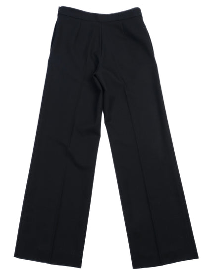 Excellent Victoria Beckham Black Wool Wide-Leg Pants Size XS