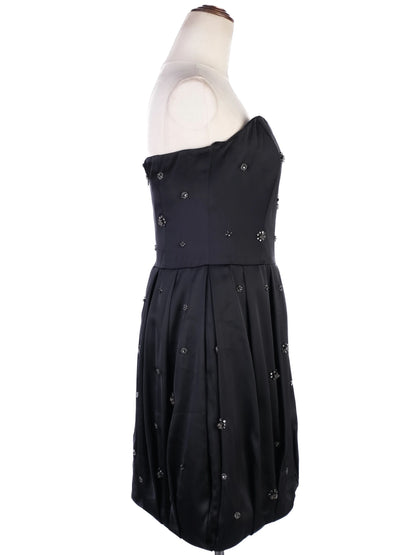 NEW By Malene Birger Black Strapless Dress with Embellishments