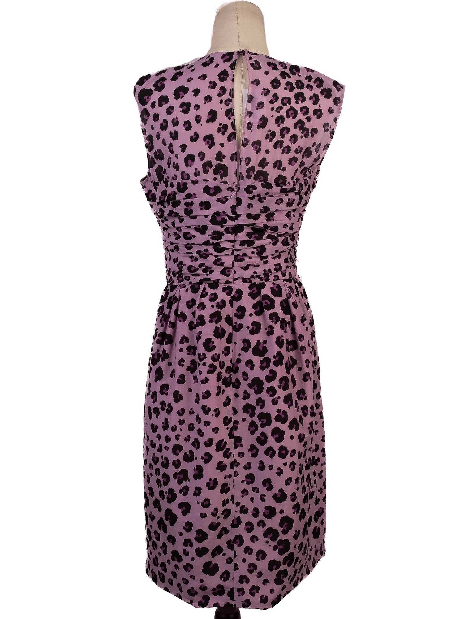 Moschino Pink Silk WomenÕs Dress L Leopard Print Sleeveless
