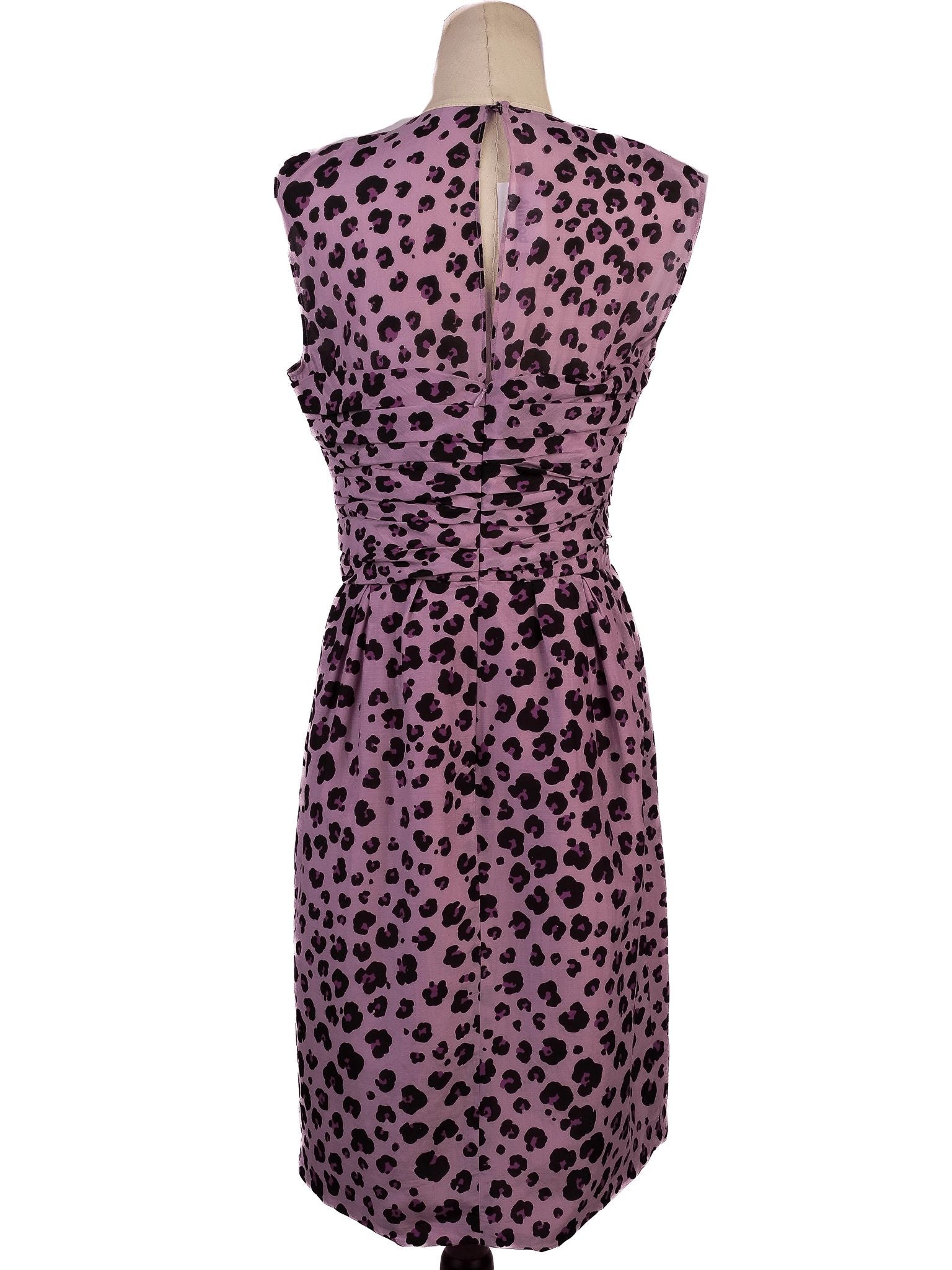 Moschino Pink Silk WomenÕs Dress L Leopard Print Sleeveless