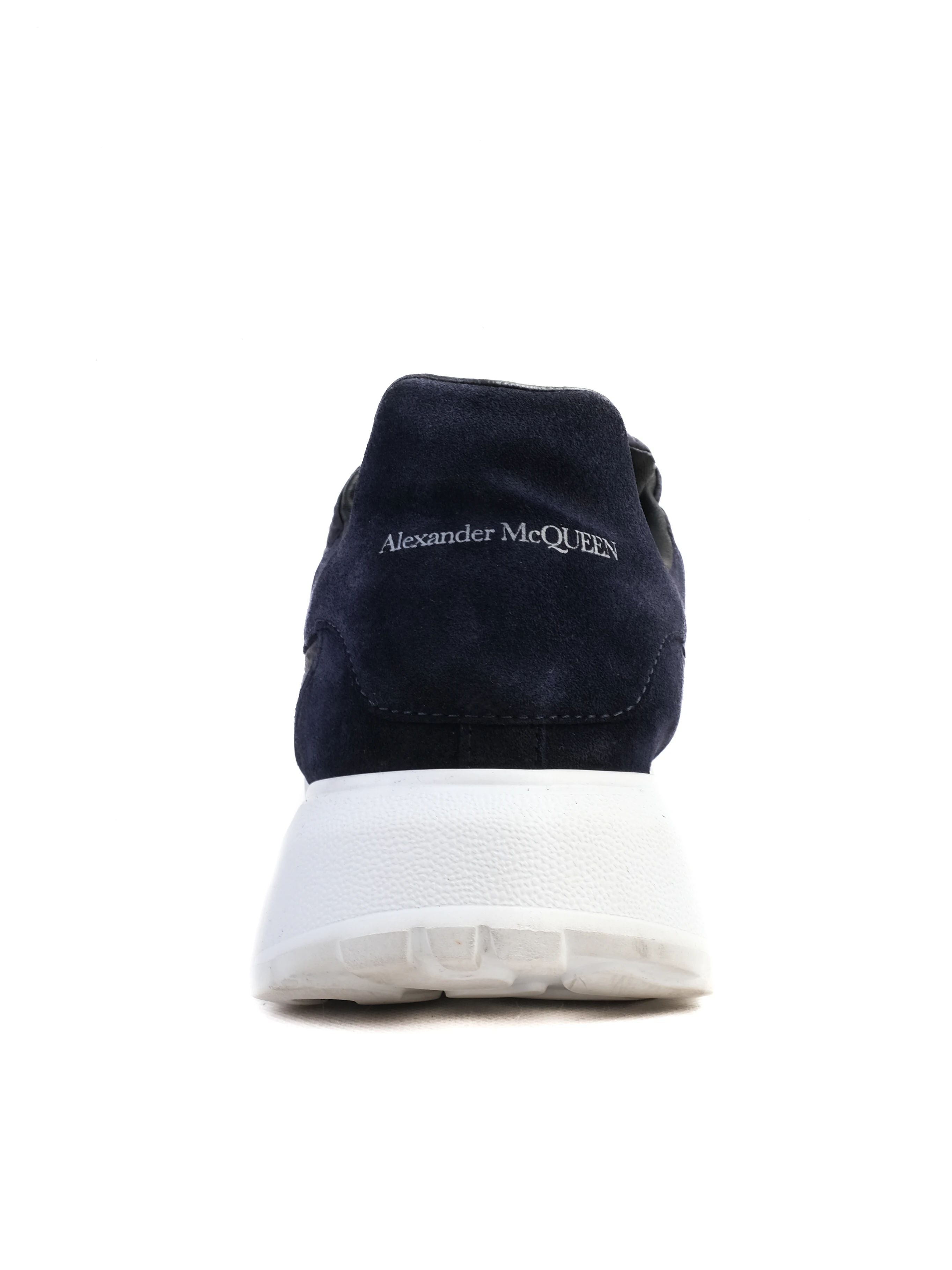 Excellent Alexander McQueen Blue Fabric Sneakers Size 41