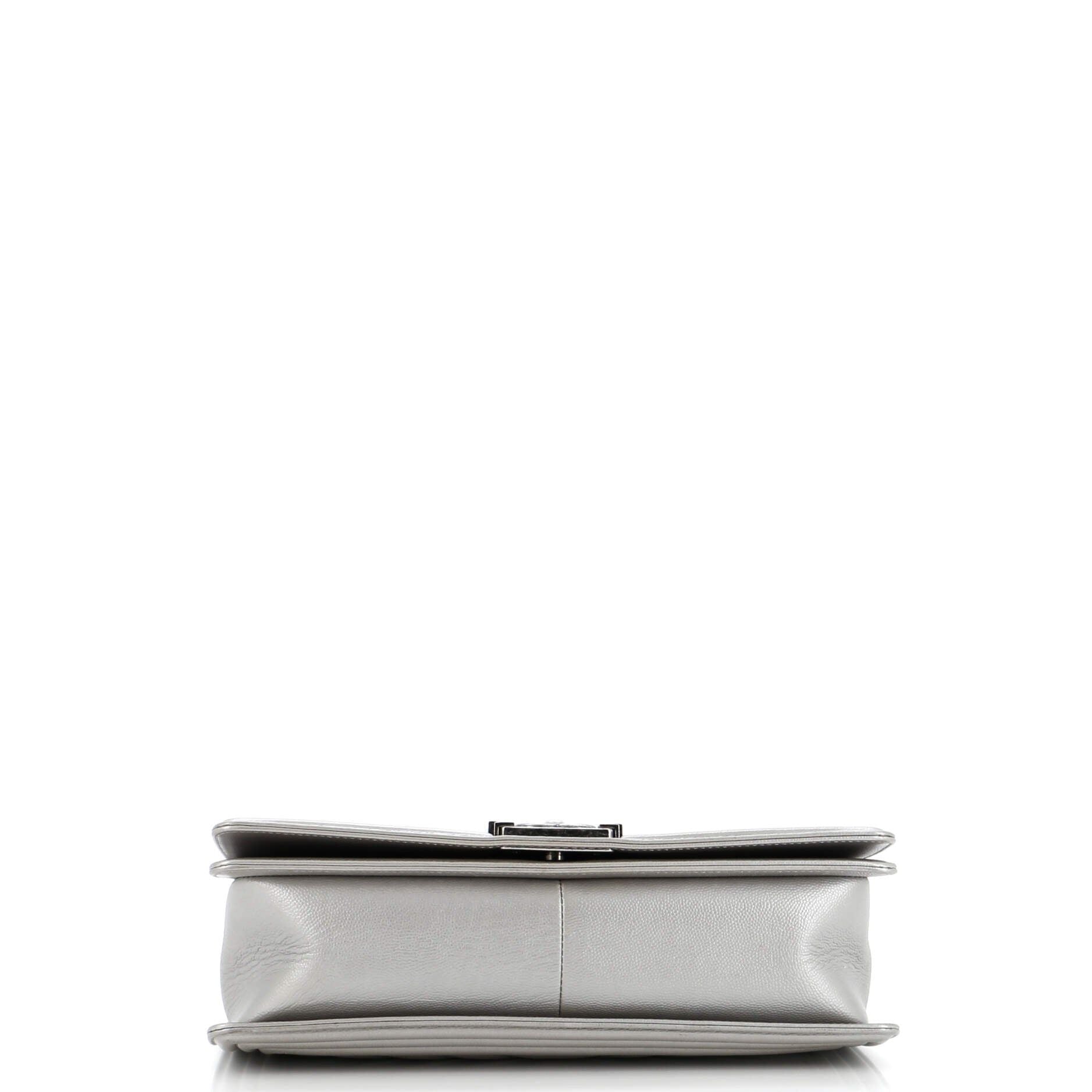 Chanel Boy Flap Bag Chevron Caviar New Medium