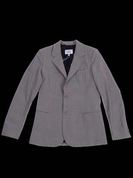 Excellent Armani Junior Gray Wool Blazer Size 12 for Kids