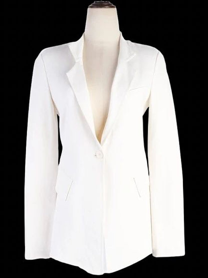 Excellent Donna Karan White Viscose Blazer Size S