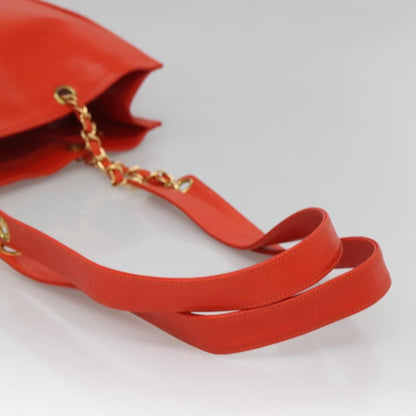 Chanel Caviar Orange Chain Tote