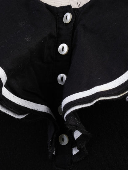 Excellent Ralph Lauren Black Cotton Short-Sleeve Top XS