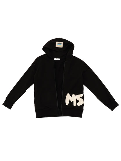 MSGM Black Cotton Hoodie Size 10 for Kids Excellent Condition