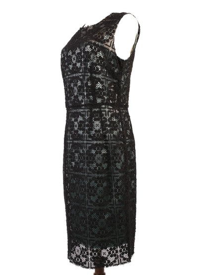 EXCELLENT Dolce Gabbana Black Lace Dress Size XL Floral Pattern