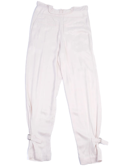 NEW By Malene Birger White Viscose Pants Size XS with Buckles