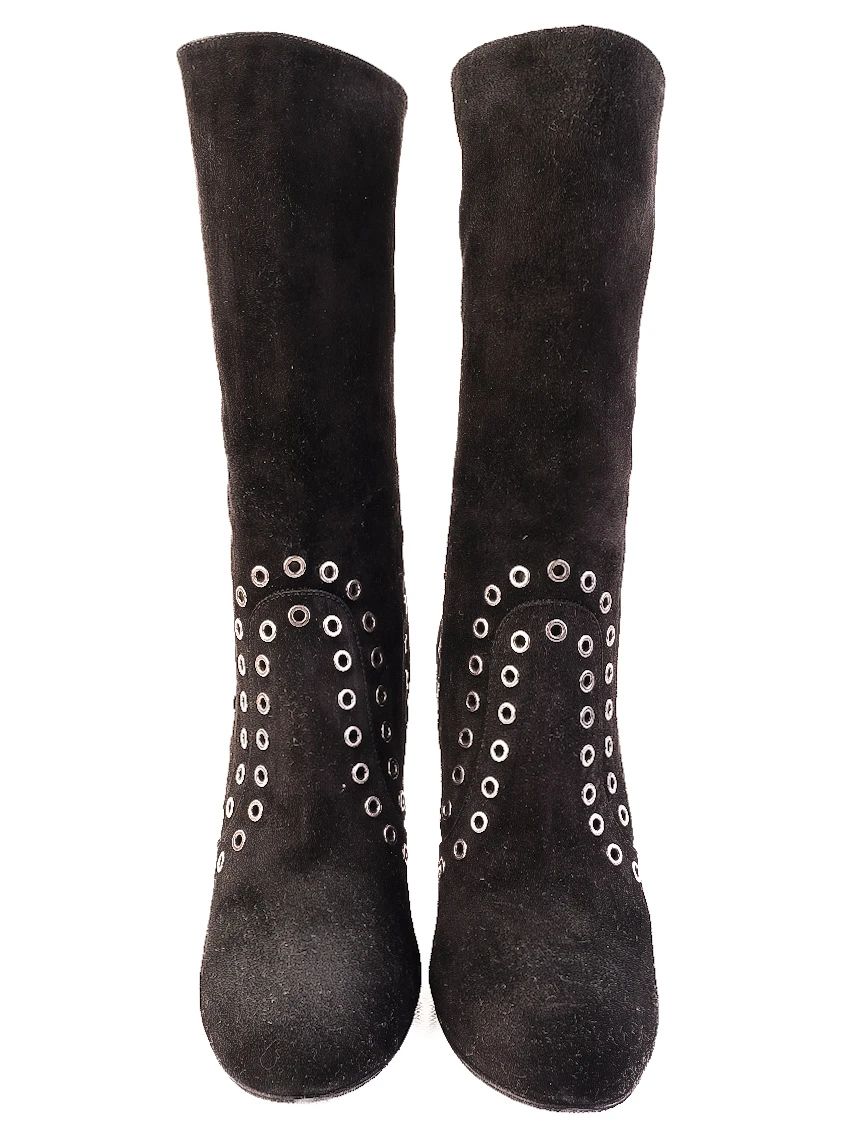 Excellent Alexander McQueen Black Suede Boots Size 39.5