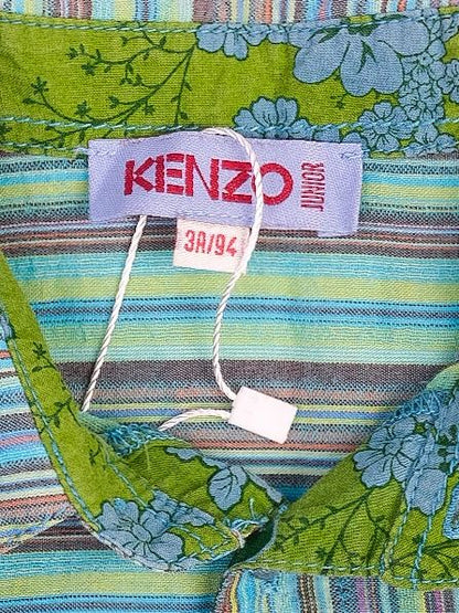 Excellent Kenzo Striped Long-Sleeve Shirt Kids Size 3 Cotton