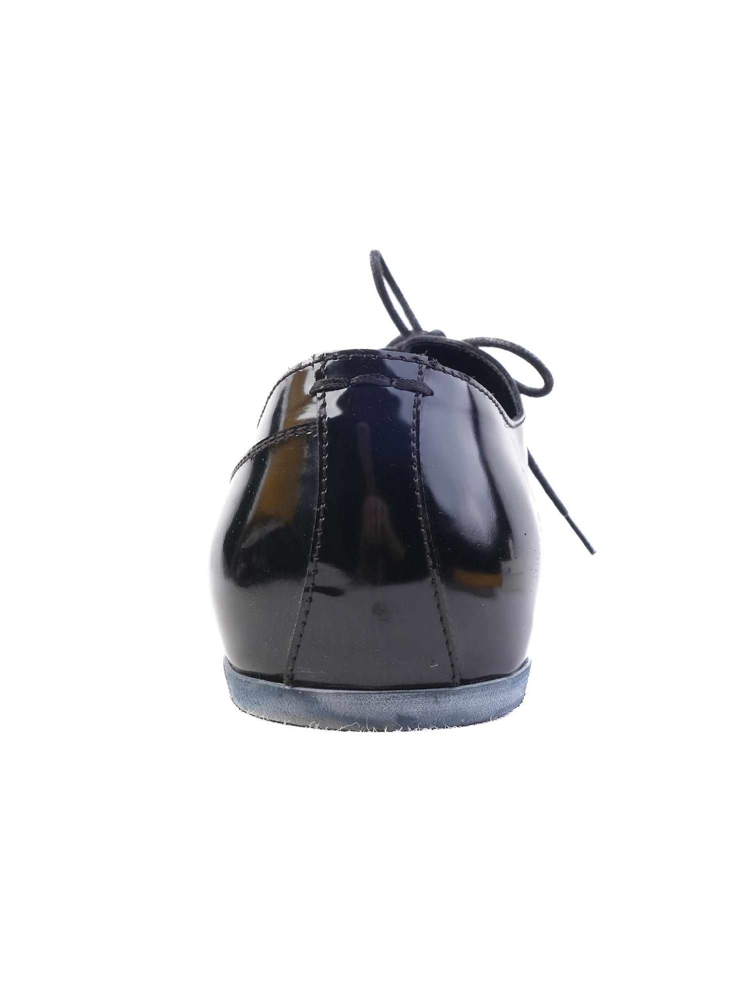 Excellent Fendi Black Leather Oxford Shoes Size 43 for Men