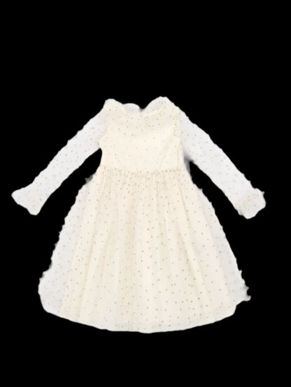Excellent Bonpoint White Nylon Dress for Kids Size 7