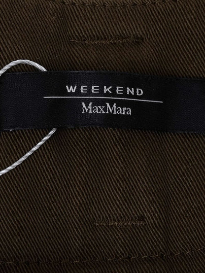 Excellent Weekend MaxMara Green Cotton Wide-Leg Pants Size M