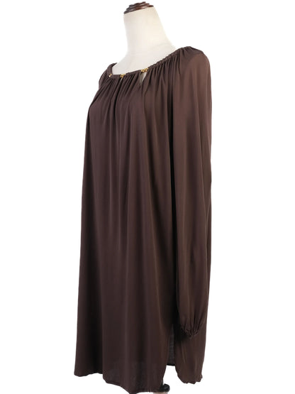 Excellent Emilio Pucci Orange Cupro Tunic Dress Size L