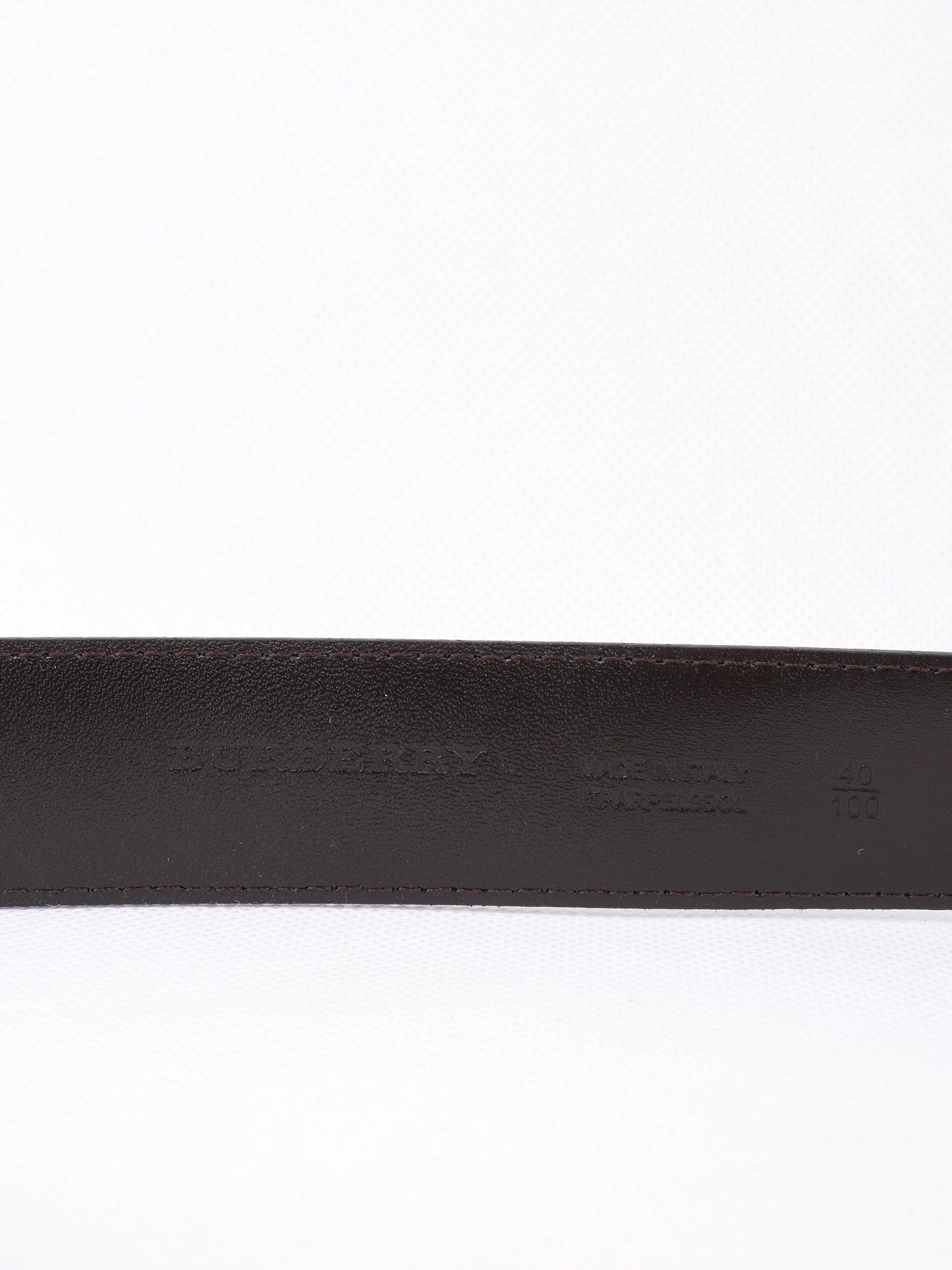 Perfect Burberry Check Leather Belt with Gold Buckle