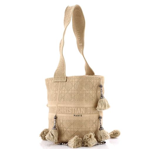 Dior D-Bubble Bucket Bag, Embroidered Canvas