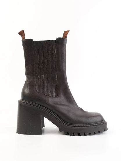 Vic Matie Black Leather Chelsea Boots Size 40 Excellent Condition