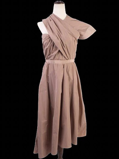 Excellent Carven White Asymmetrical Dress Women Polyester Size N/A