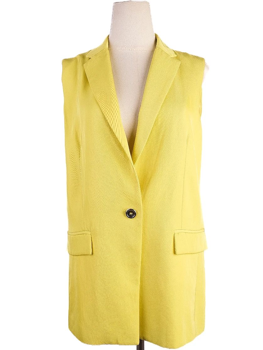 Excellent Pinko Yellow Sleeveless Blazer &amp; Pants Set Women
