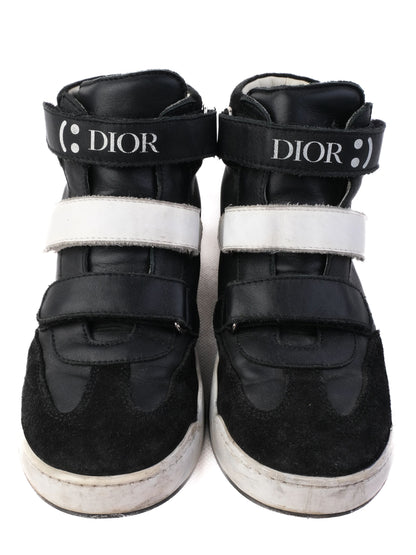 Excellent Dior Black Leather High-Top Sneakers Size 34 for Kids