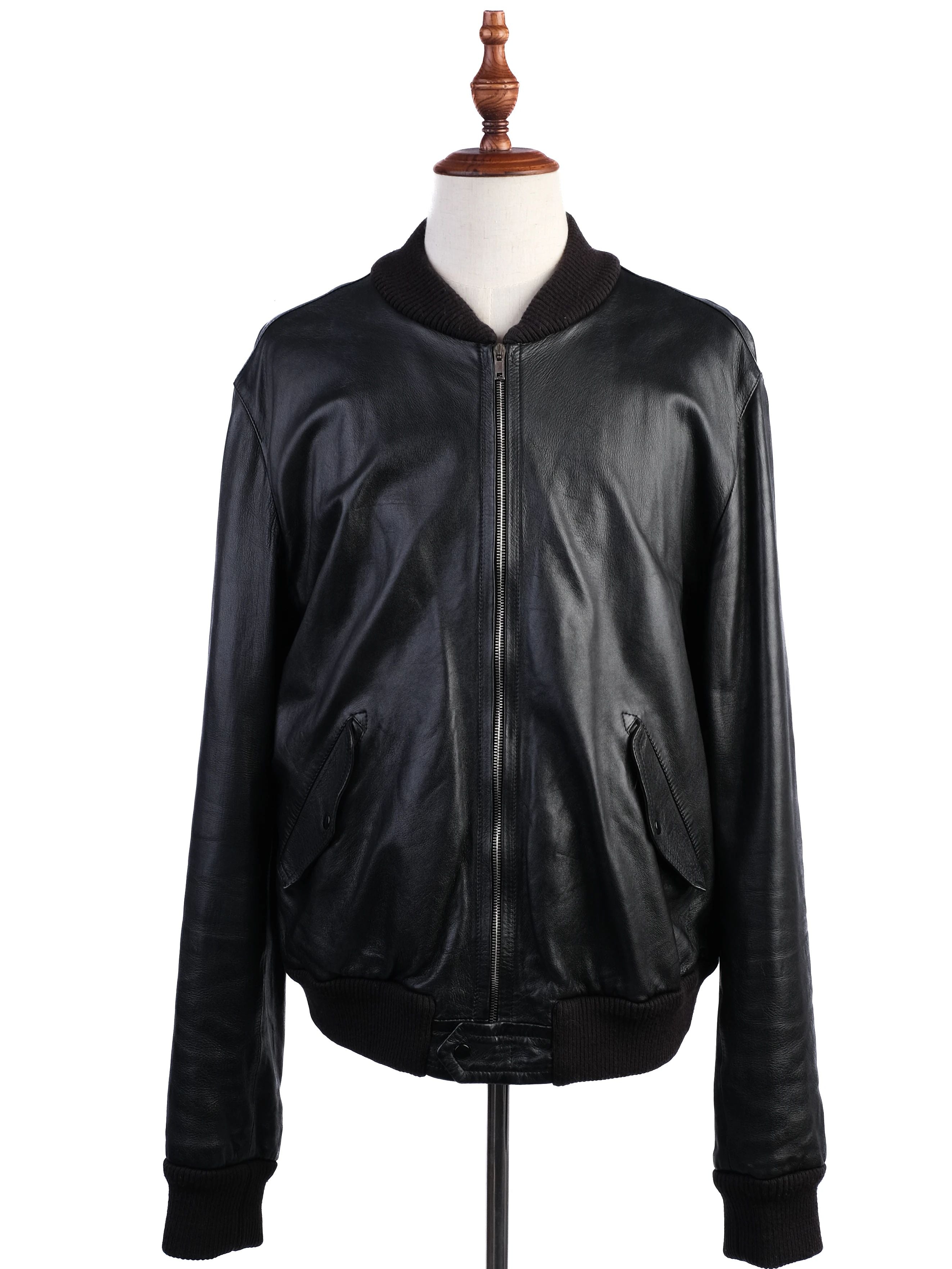 Excellent Dolce Gabbana Black Wool Bomber Jacket for Men