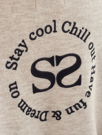 Good Sandro Gray Wool Zip-Up Hoodie Size L with Unique Design