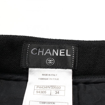 Chanel Black Skirt Wool P 44341v 32650
