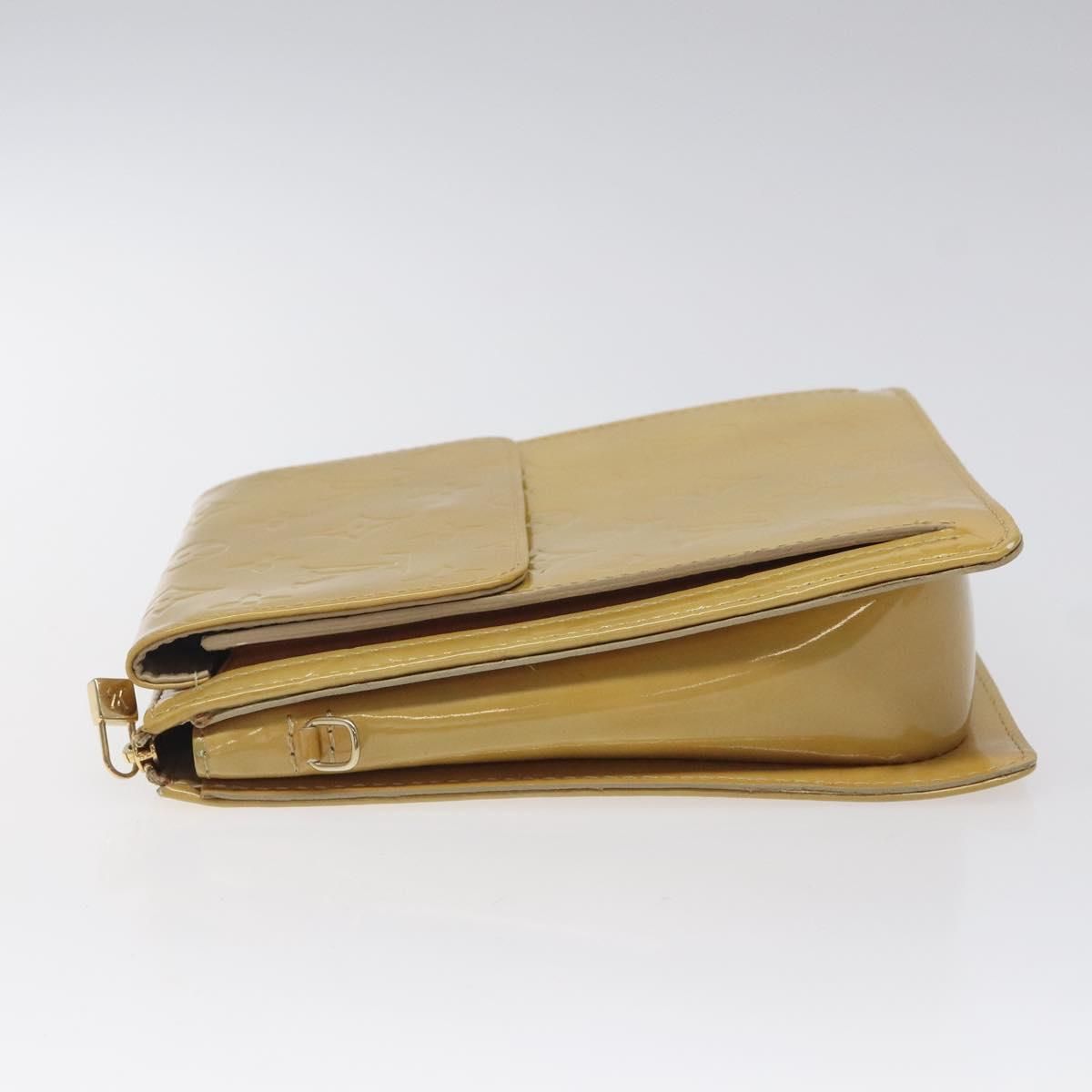 Louis Vuitton Vernis Motto Accessory Pouch Beige M 91136 Lv Auth