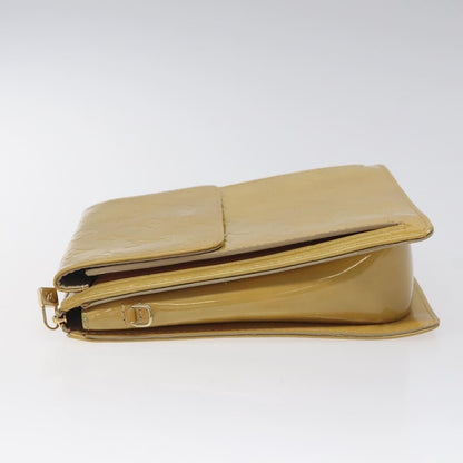 Louis Vuitton Vernis Motto Accessory Pouch Beige M 91136 Lv Auth