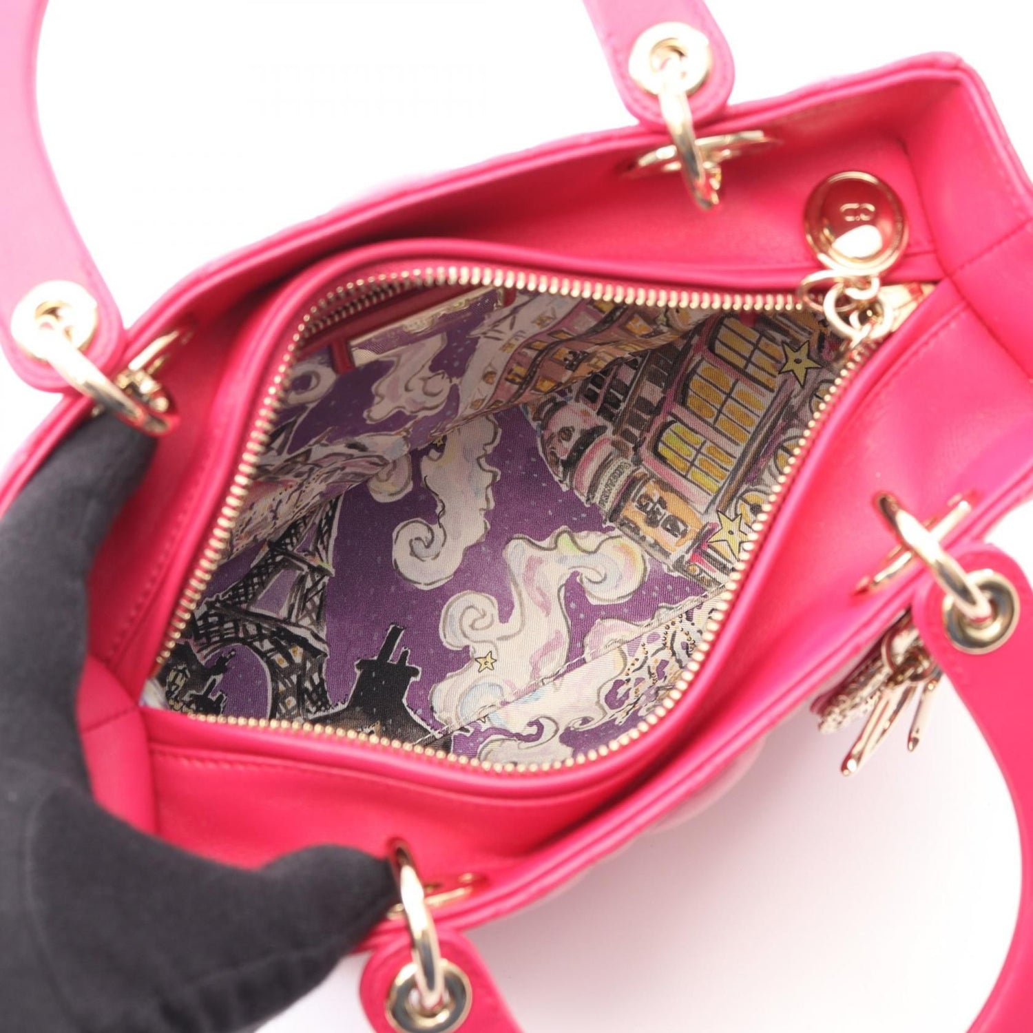 Dior Lady Dior Christian Dior Handbag Pink Leather M 0550ocax