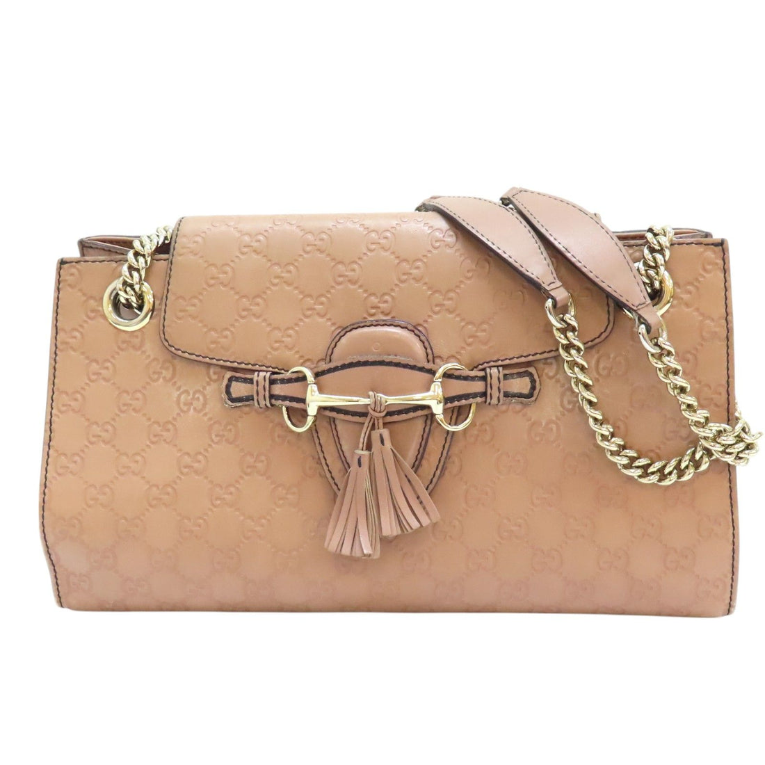 Gucci Guccissima Emily Shoulder Bag Calfskin Pink 295403